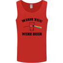 Wish You Were Beer St Patricks Day Alcohol Mens Vest Tank Top Red