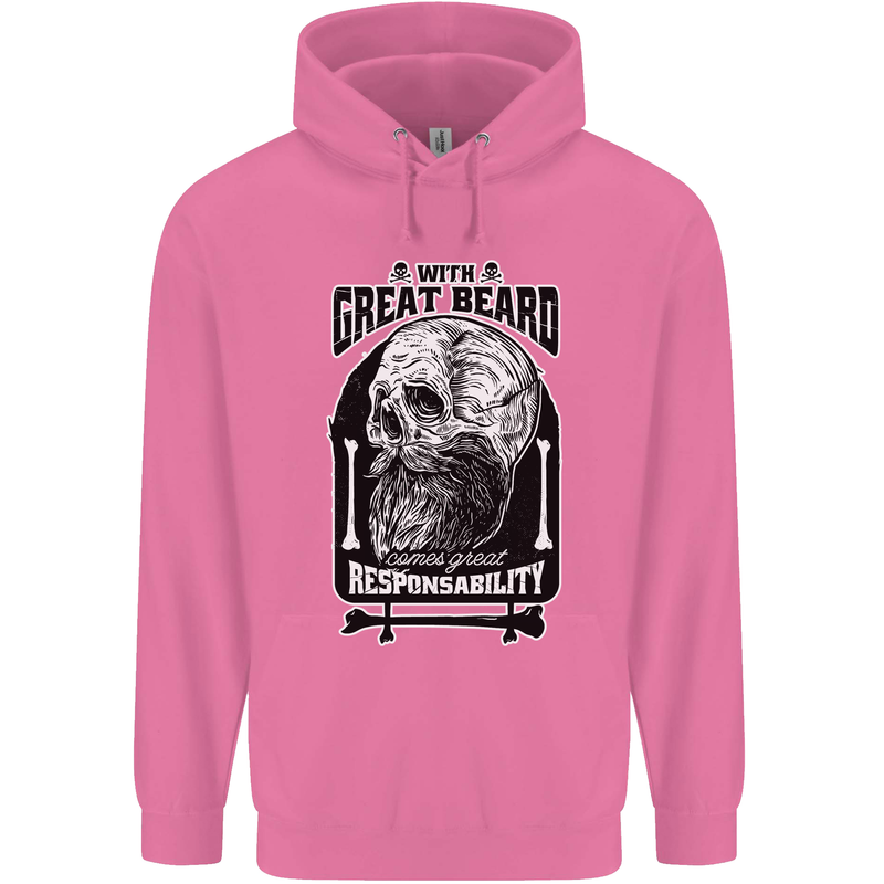 With Great Beard Comes Great Responsibility Childrens Kids Hoodie Azalea