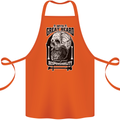 With Great Beard Comes Great Responsibility Cotton Apron 100% Organic Orange