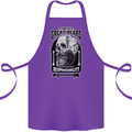 With Great Beard Comes Great Responsibility Cotton Apron 100% Organic Purple