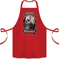 With Great Beard Comes Great Responsibility Cotton Apron 100% Organic Red
