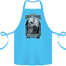With Great Beard Comes Great Responsibility Cotton Apron 100% Organic Turquoise