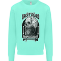 With Great Beard Comes Great Responsibility Kids Sweatshirt Jumper Peppermint