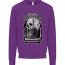 With Great Beard Comes Great Responsibility Kids Sweatshirt Jumper Purple