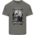 With Great Beard Comes Great Responsibility Kids T-Shirt Childrens Charcoal