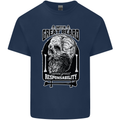 With Great Beard Comes Great Responsibility Kids T-Shirt Childrens Navy Blue