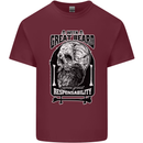 With Great Beard Comes Great Responsibility Mens Cotton T-Shirt Tee Top Maroon