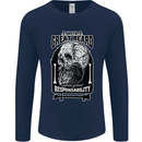 With Great Beard Comes Great Responsibility Mens Long Sleeve T-Shirt Navy Blue