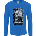 With Great Beard Comes Great Responsibility Mens Long Sleeve T-Shirt Royal Blue