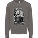 With Great Beard Comes Great Responsibility Mens Sweatshirt Jumper Charcoal
