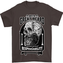 With Great Beard Comes Great Responsibility Mens T-Shirt 100% Cotton Dark Chocolate