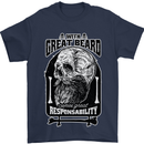 With Great Beard Comes Great Responsibility Mens T-Shirt 100% Cotton Navy Blue