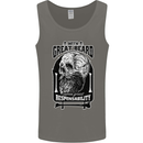 With Great Beard Comes Great Responsibility Mens Vest Tank Top Charcoal