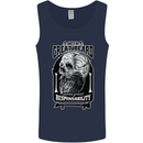 With Great Beard Comes Great Responsibility Mens Vest Tank Top Navy Blue