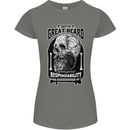 With Great Beard Comes Great Responsibility Womens Petite Cut T-Shirt Charcoal