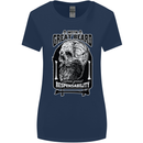 With Great Beard Comes Great Responsibility Womens Wider Cut T-Shirt Navy Blue