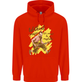 Without Music Life Would Be a Mistake Guitar Childrens Kids Hoodie Bright Red
