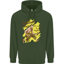 Without Music Life Would Be a Mistake Guitar Childrens Kids Hoodie Forest Green