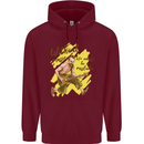 Without Music Life Would Be a Mistake Guitar Childrens Kids Hoodie Maroon