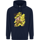 Without Music Life Would Be a Mistake Guitar Childrens Kids Hoodie Navy Blue