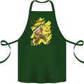 Without Music Life Would Be a Mistake Guitar Cotton Apron 100% Organic Forest Green