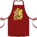 Without Music Life Would Be a Mistake Guitar Cotton Apron 100% Organic Maroon