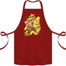 Without Music Life Would Be a Mistake Guitar Cotton Apron 100% Organic Maroon