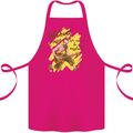 Without Music Life Would Be a Mistake Guitar Cotton Apron 100% Organic Pink