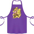 Without Music Life Would Be a Mistake Guitar Cotton Apron 100% Organic Purple