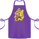 Without Music Life Would Be a Mistake Guitar Cotton Apron 100% Organic Purple
