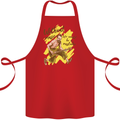 Without Music Life Would Be a Mistake Guitar Cotton Apron 100% Organic Red