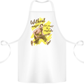 Without Music Life Would Be a Mistake Guitar Cotton Apron 100% Organic White