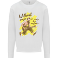 Without Music Life Would Be a Mistake Guitar Kids Sweatshirt Jumper White