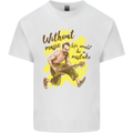 Without Music Life Would Be a Mistake Guitar Kids T-Shirt Childrens White