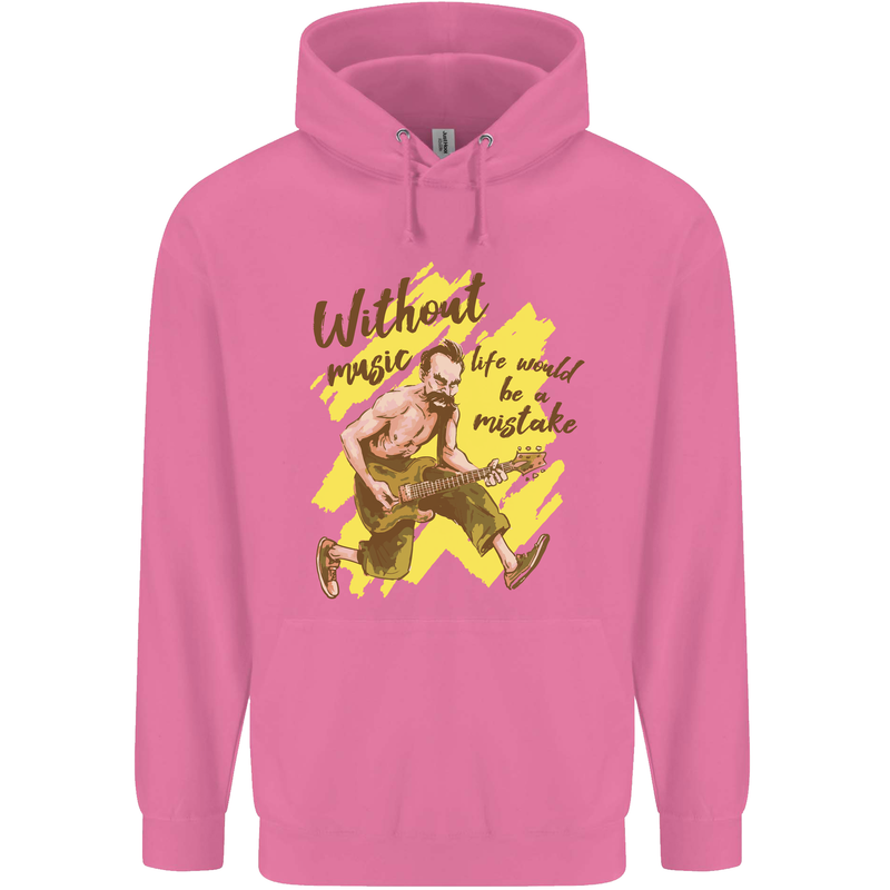 Without Music Life Would Be a Mistake Guitar Mens 80% Cotton Hoodie Azelea