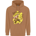 Without Music Life Would Be a Mistake Guitar Mens 80% Cotton Hoodie Caramel Latte
