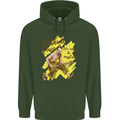 Without Music Life Would Be a Mistake Guitar Mens 80% Cotton Hoodie Forest Green