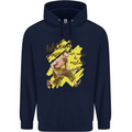 Without Music Life Would Be a Mistake Guitar Mens 80% Cotton Hoodie Navy Blue