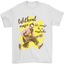 Without Music Life Would Be a Mistake Guitar Mens T-Shirt 100% Cotton White