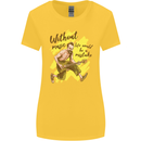 Without Music Life Would Be a Mistake Guitar Womens Wider Cut T-Shirt Yellow