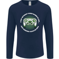 Without Video Games Funny Gaming Gamer Mens Long Sleeve T-Shirt Navy Blue