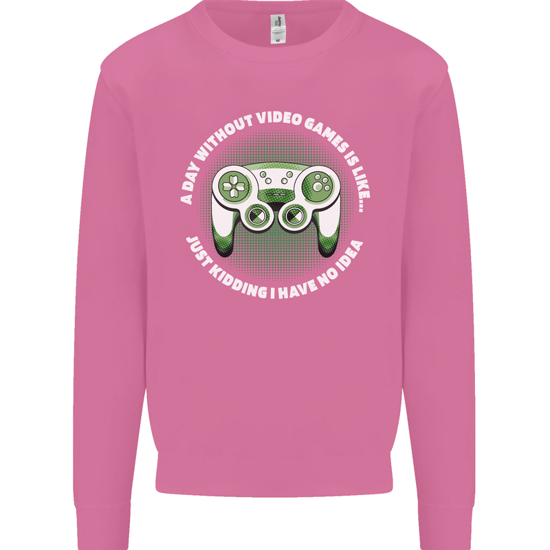 Without Video Games Funny Gaming Gamer Mens Sweatshirt Jumper Azalea