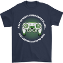 Without Video Games Funny Gaming Gamer Mens T-Shirt 100% Cotton Navy Blue