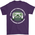 Without Video Games Funny Gaming Gamer Mens T-Shirt 100% Cotton Purple
