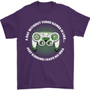 Without Video Games Funny Gaming Gamer Mens T-Shirt 100% Cotton Purple