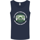 Without Video Games Funny Gaming Gamer Mens Vest Tank Top Navy Blue
