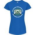 Without Video Games Funny Gaming Gamer Womens Petite Cut T-Shirt Royal Blue