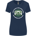 Without Video Games Funny Gaming Gamer Womens Wider Cut T-Shirt Navy Blue