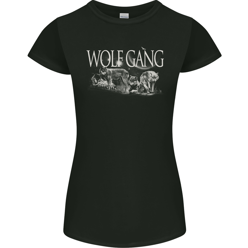 Wolf Gang Werewolves Wolves Womens Petite Cut T-Shirt Black