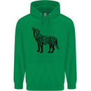 Wolf Tree Animal Ecology Childrens Kids Hoodie Irish Green